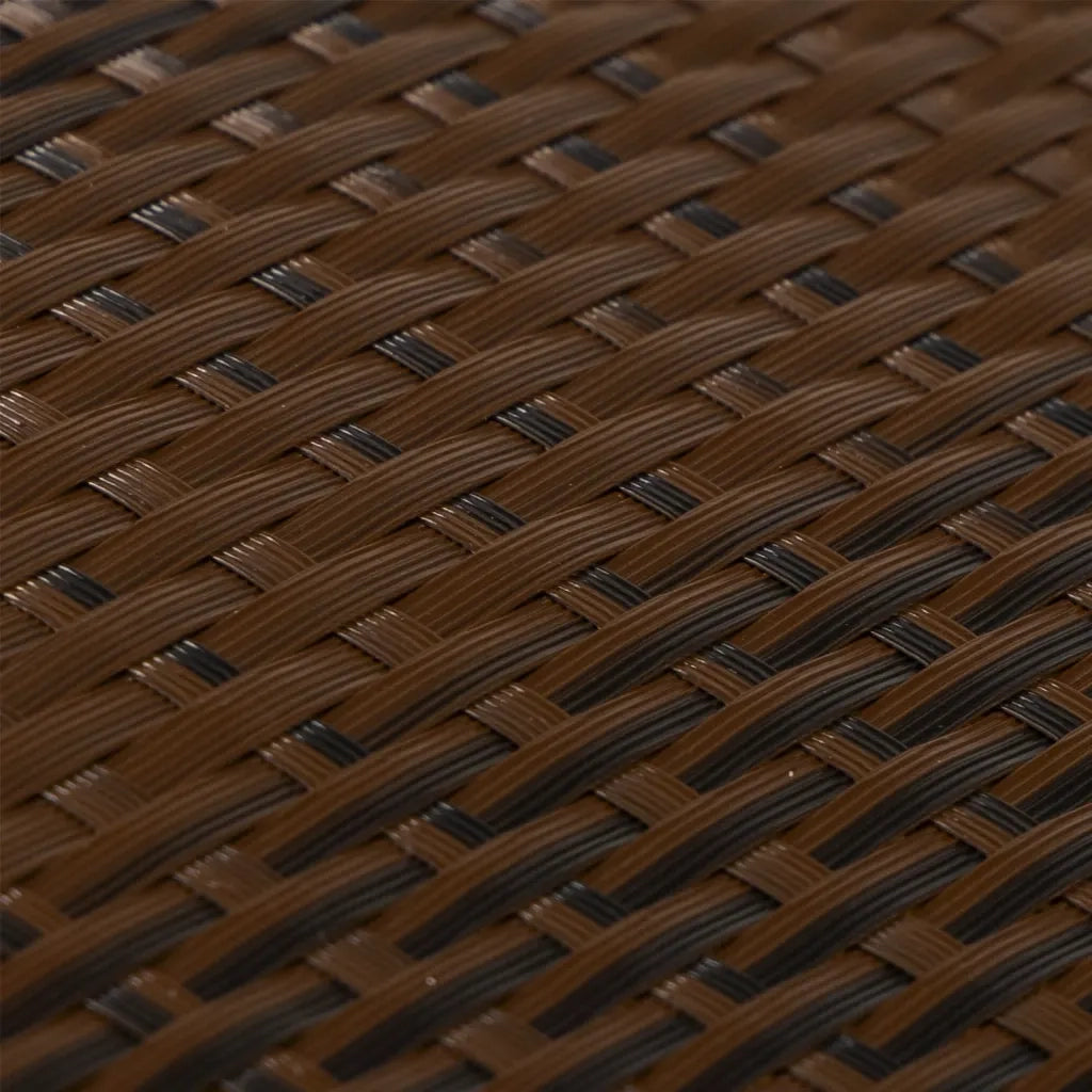 Paravento da Balcone Marrone e Nero 400x90 cm in Polyrattan 156254