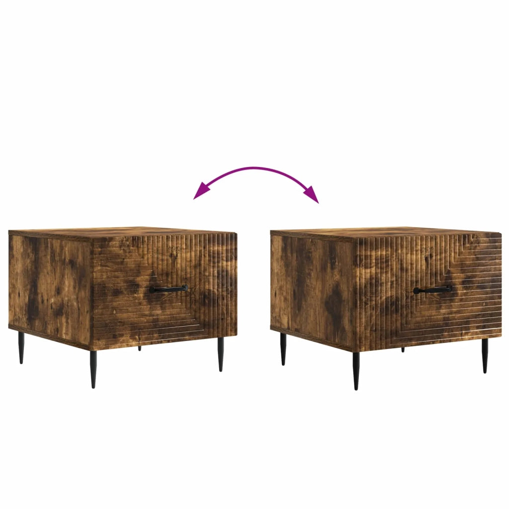 Tavolino da salotto con cassetto Rovere Fumo 49 x 50 x 40 cm 894970
