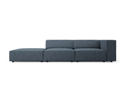 Cosmopolitan Design - Divano sinistro "Arendal" 4 posti in ciniglia blu reale 