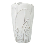 Vaso Decorativo VKH661, Bianco, Poliresina, 29x29x48 cm