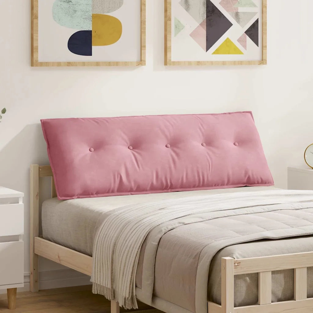 Cuscino per Schiena Rosa 140 x 50 cm Tessuto in Cords