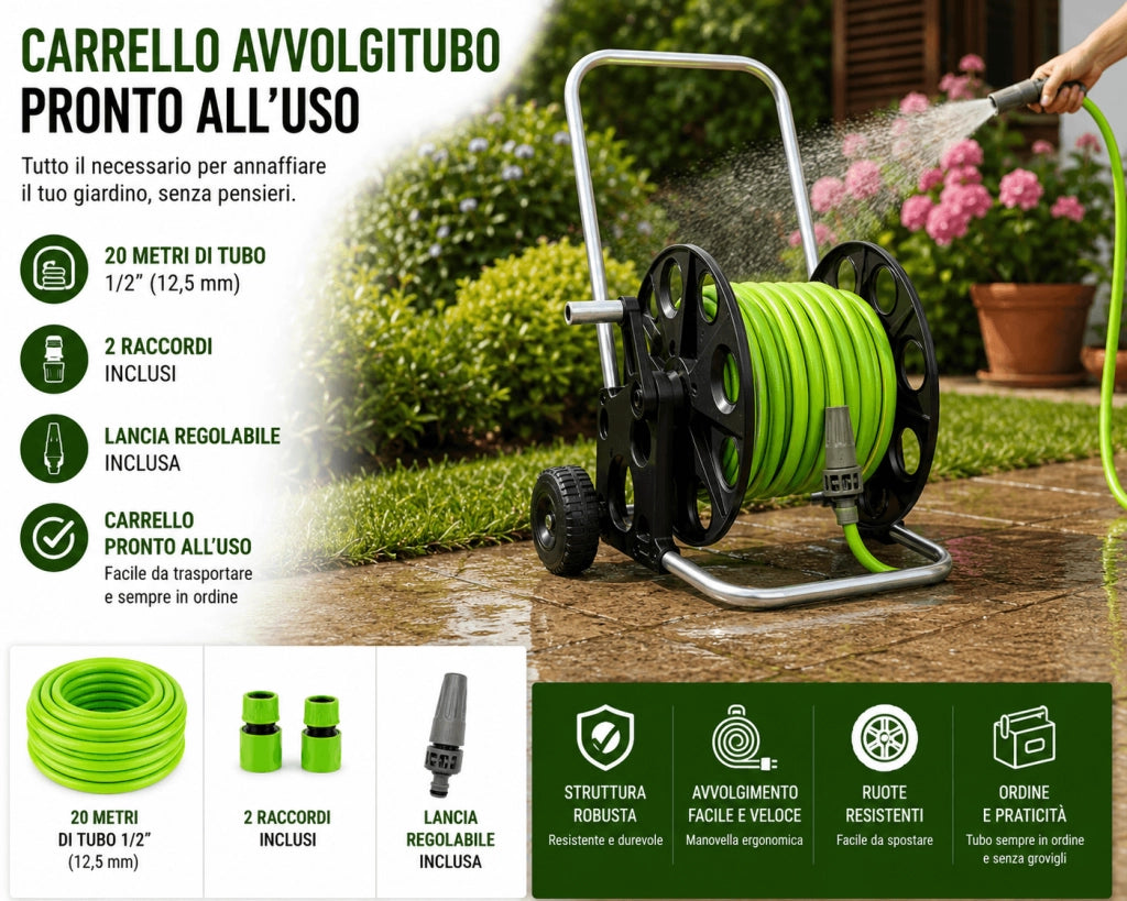 CARRELLO AVVOLGITUBO AQUA CARRY PRONTO 8764