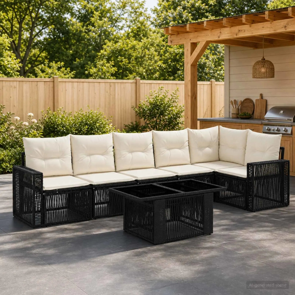 Set Divano da Giardino 7 pz 6-Numero di posti 3436792