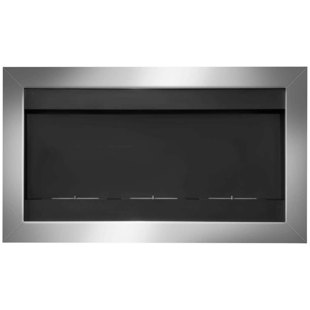 Camino a Bioetanolo da Parete Biocamino di Design con 3 Bruciatori in Acciaio Inox 110 x 63 x 16cm
