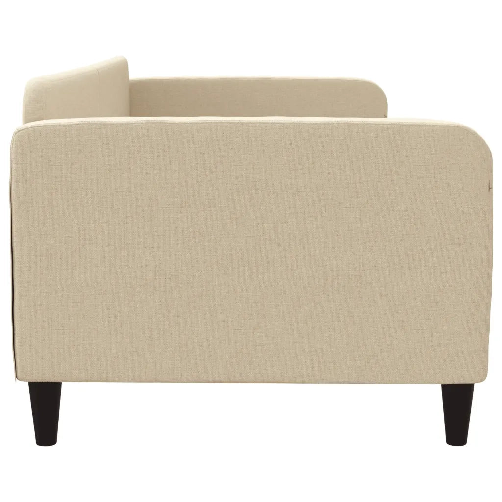 Letto da Giorno Crema 90x200 cm in Tessuto