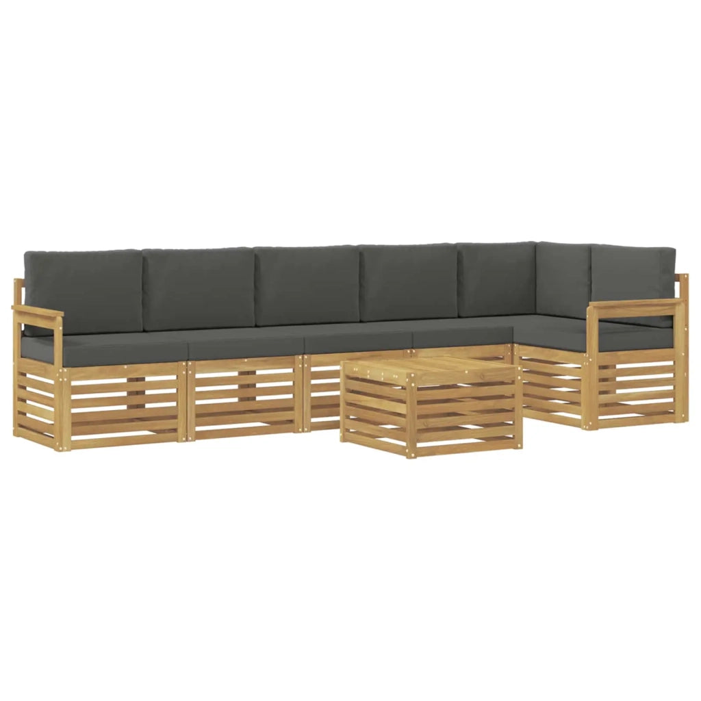 Set di divani da esterno 7 pcs Bianco e Antracite
