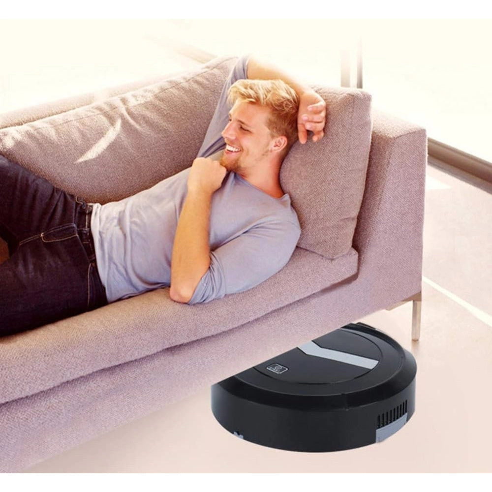 Trade Shop - Robot Aspirapolvere Automatico Ultrasottile Smart 1500pa Silenzioso No Sacchetto -