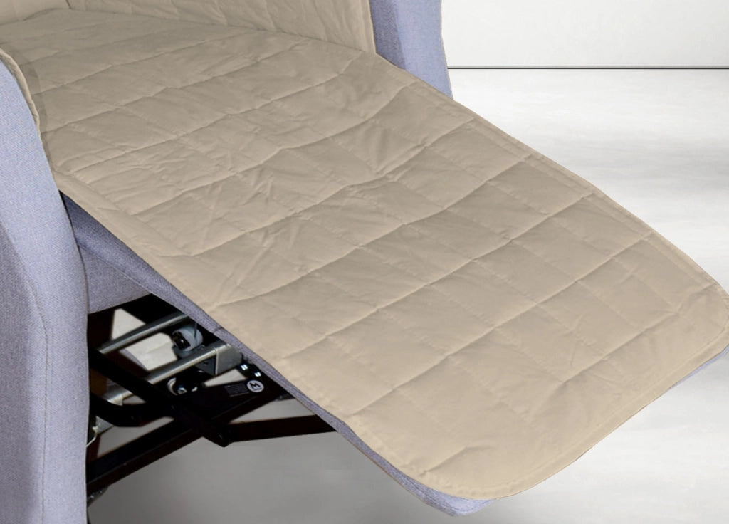 Copripoltrona Reclinabile Trapuntata Idrorepellente Antimacchia Tinta Unita Relax Poltrona Linea Pensieri Delicati - Poltrona - Panna