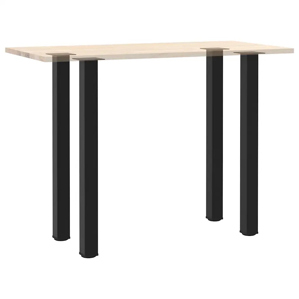 Gambe per tavolo da bar 4 pz nere 110-112 cm in acciaio 4012480