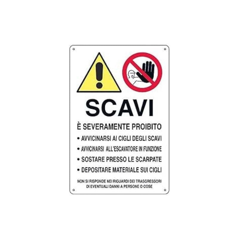 Cartello di pericolo scavi cm 50x70