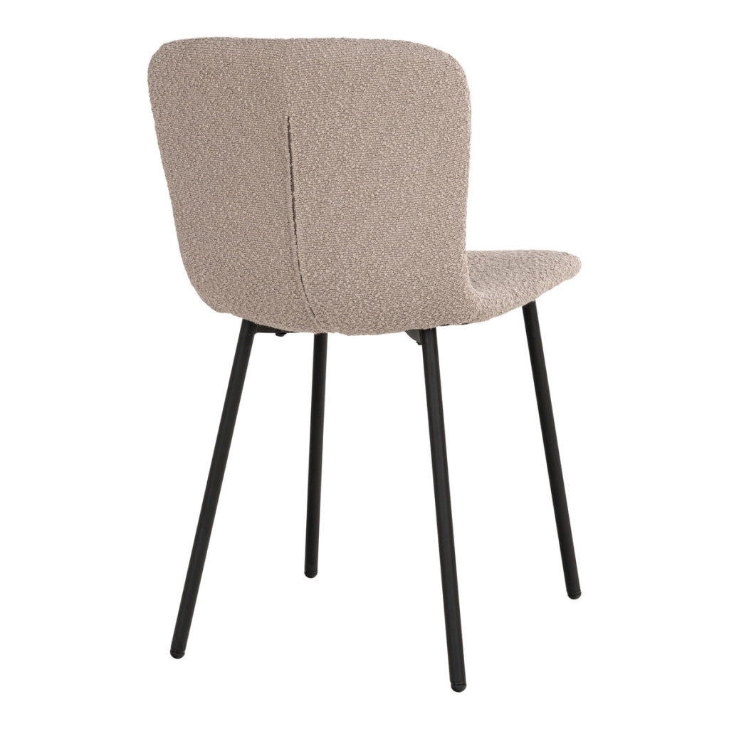 Set di 2 Sedie Halden, Beige, Tessuto, 52,5x44,5x76,5 cm