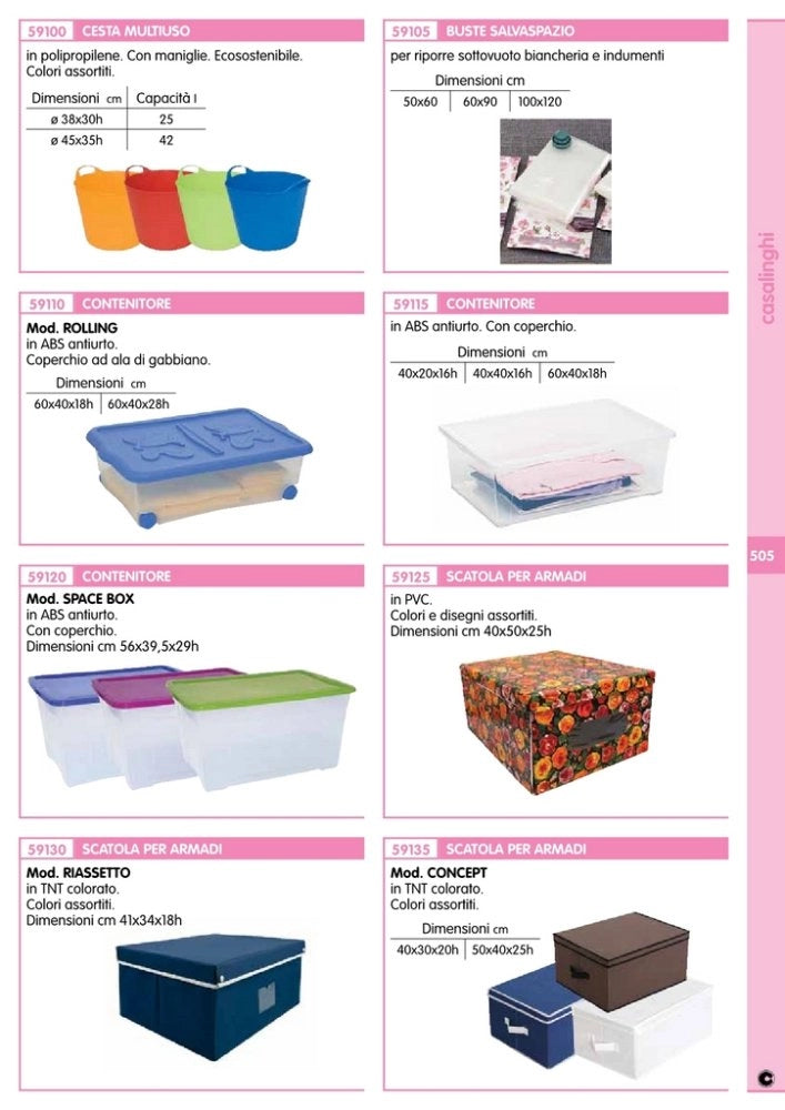 8pz contenitore con ruote e coperchio 60x40h28 cm cod:ferx.1965