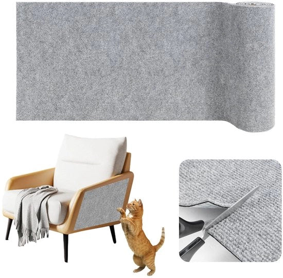 Krabbamatta autoadesiva per gatti, pannelli di protezione per gatti, pannelli di protezione per gatti per divano, pannelli di protezione per gatti per parete, pannelli di protezione per gatti per parete (grigio chiaro, 40 cm × 2 m)