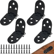 Set di 4 scharnielli a 180 gradi neri - Zinklegering - Onzichtbaar - Dimensioni 78x29mm - Scharniello pieghevole