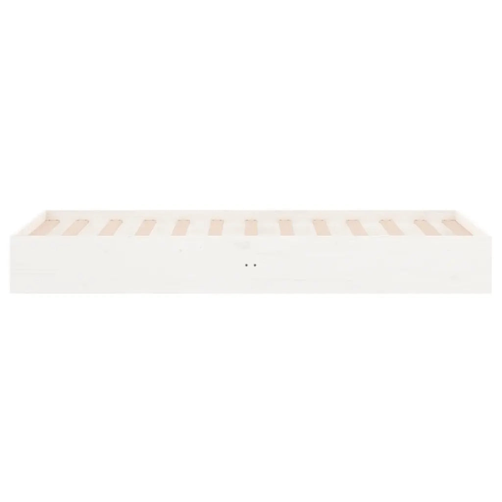 Giroletto-Struttura Letto Bianco in Legno Massello 75x190 cm Small Single 609932