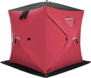 Tenda da Pesca sul Ghiaccio, Capanna di Ghiaccio in Tessuto Oxford con Finestre, Protezione Termica, Antivento e Impermeabile, per Pesca Invernale, per 2 Persone
