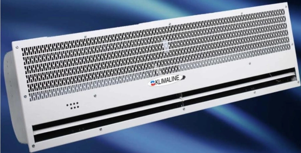 Barriera d'Aria ad Incasso 120 cm Klimaline con Telecomando 2 Velocità BIANCA NASCOSTA con Resistenza