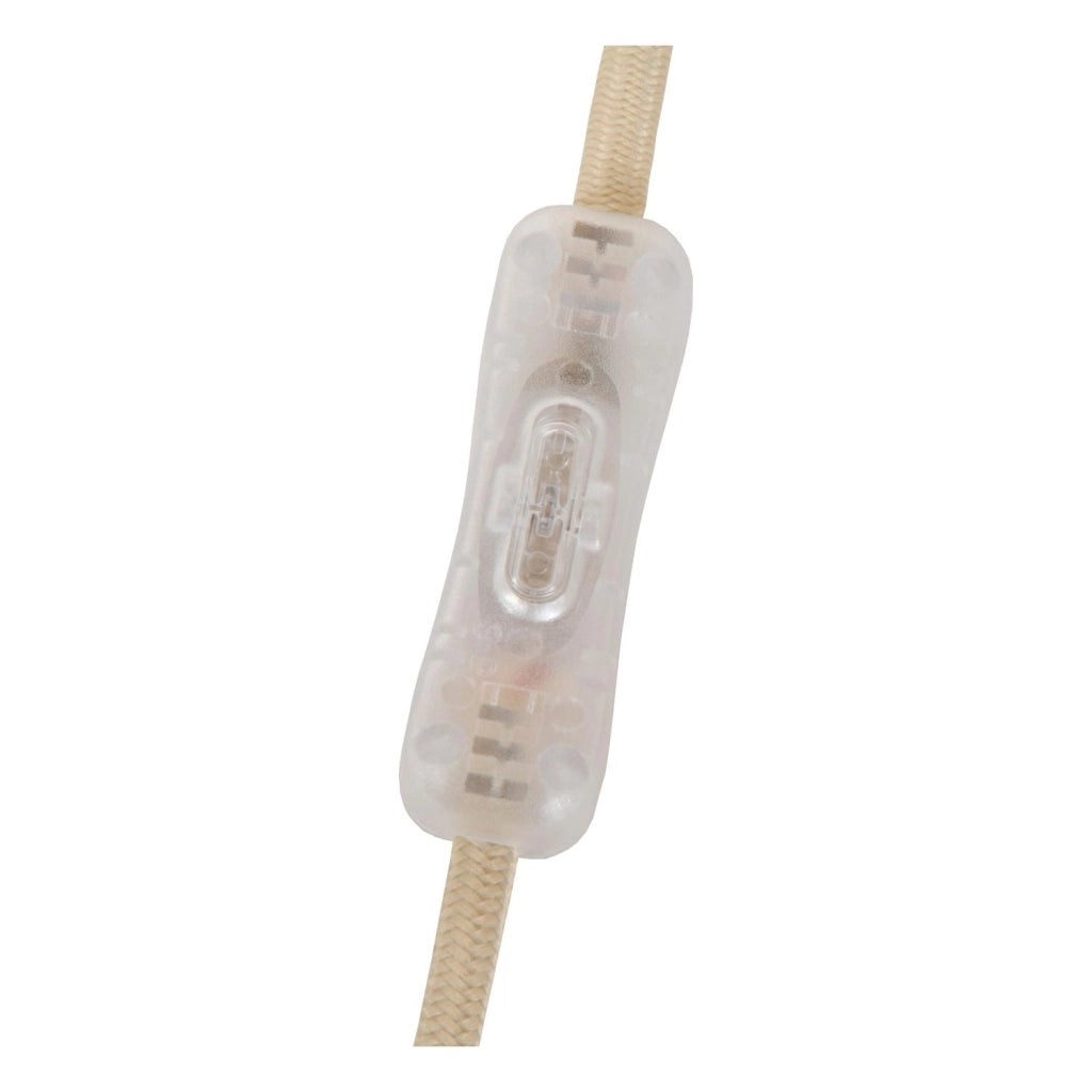 Lampada da tavolo BARONE 1xE27 crema metallo fungo