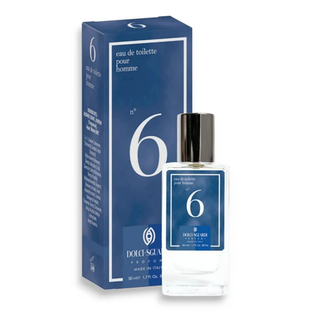 Trade Shop - Profumo Corpo Eau De Toilette Per Uomo N°6 Da 50 Ml Fragranza Legnosa Aromatica 005625 -
