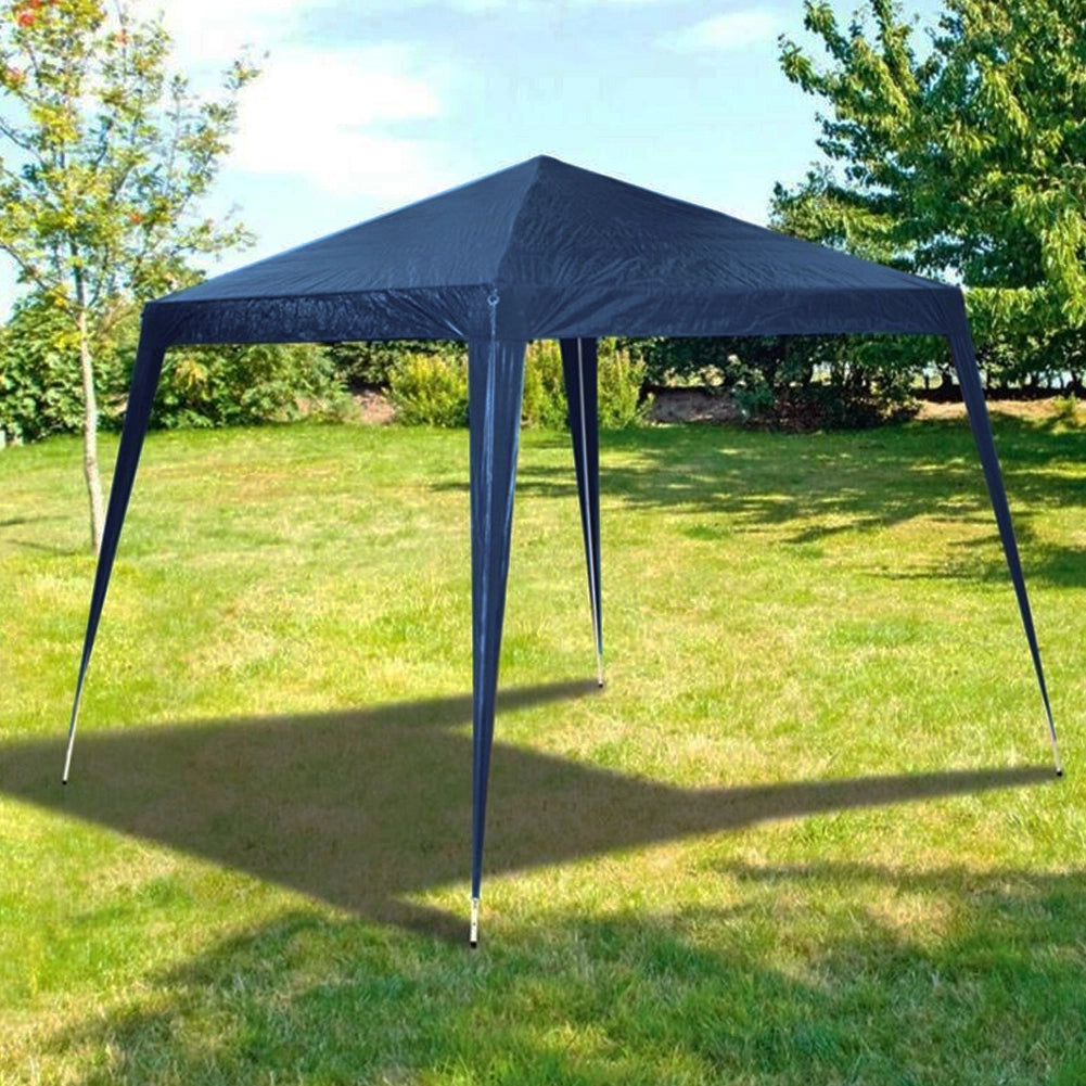 Gazebo Giardino 3x3mt Metallo Telo Impermeabile Blu Terrazzo Stand Fiera Blu