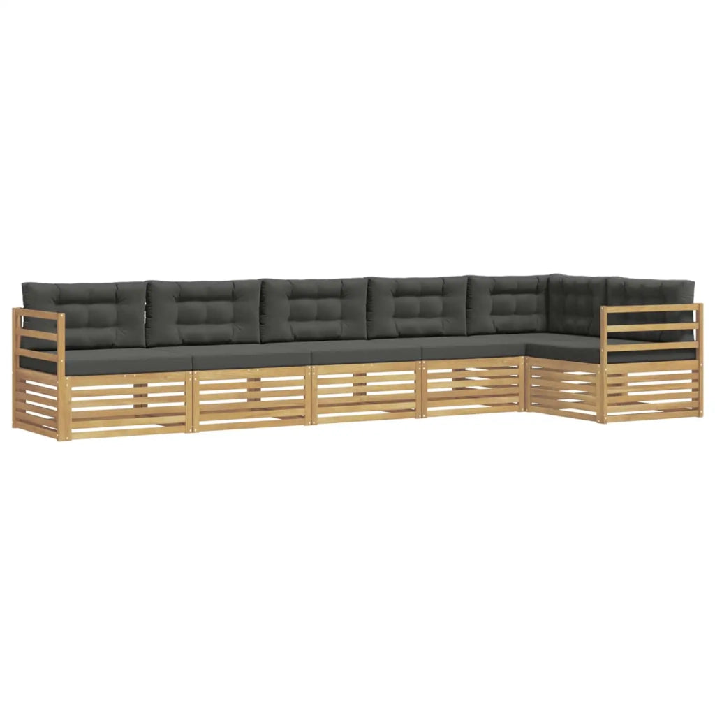 Set di divani da esterno 6 pcs Bianco e Antracite 3390547