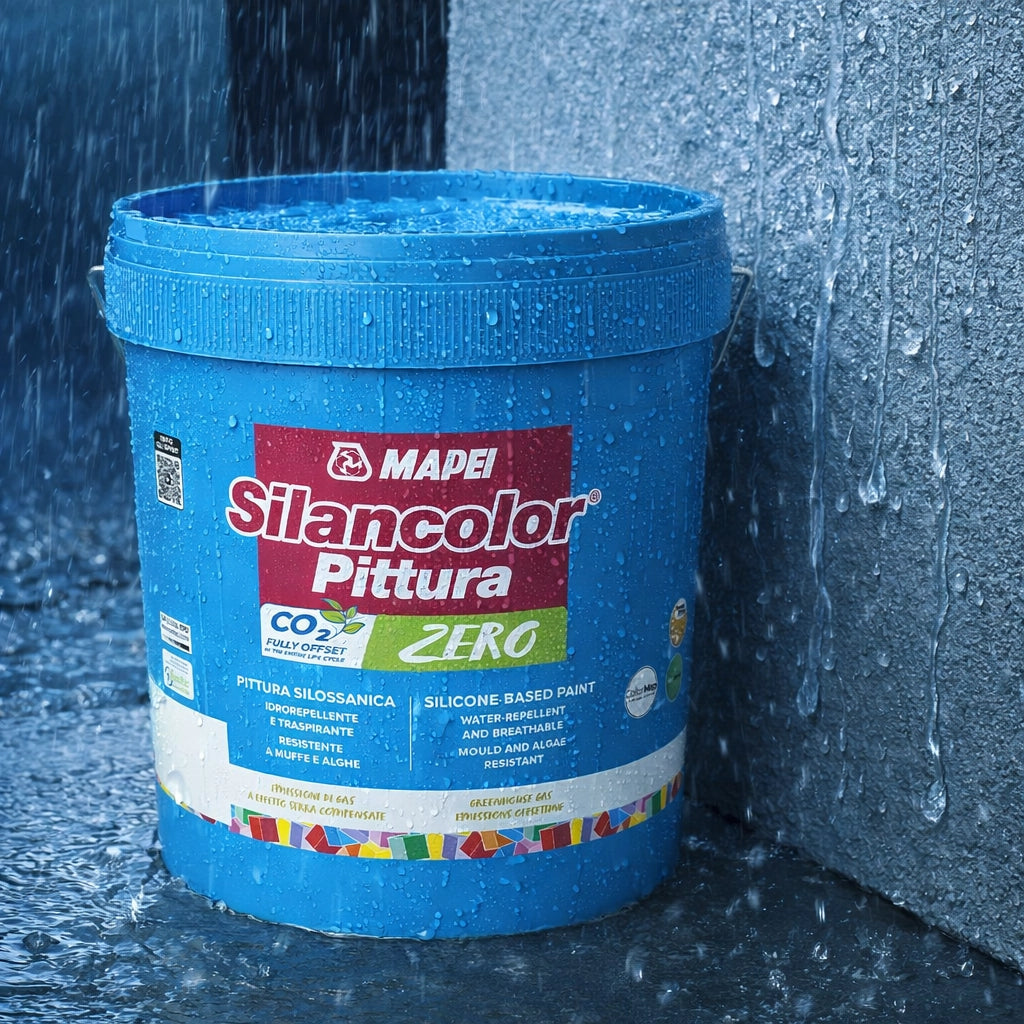 Mapei silancolor pittura zero esterni e interni idrorepellente traspirante 5 kg