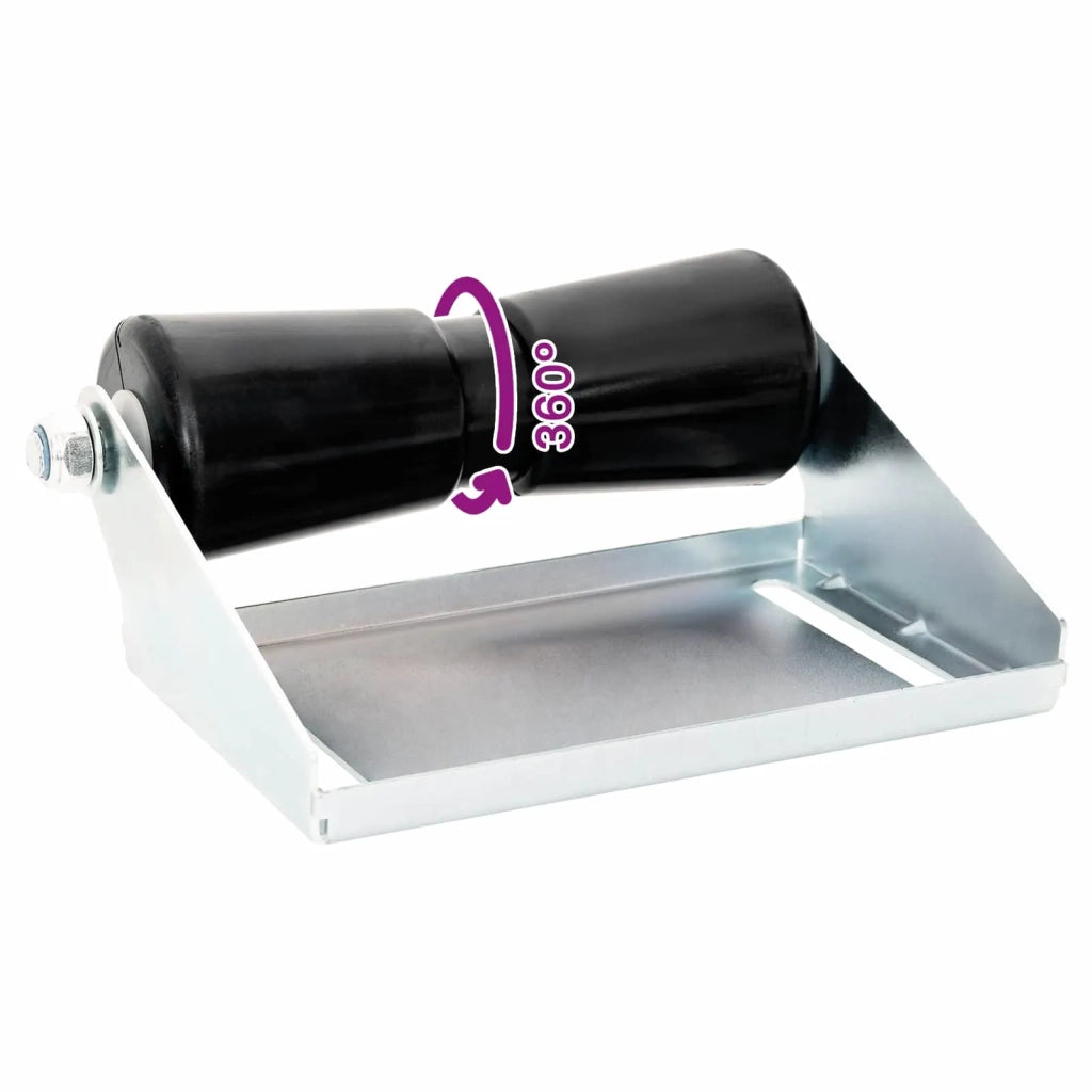 Rullo per rimorchio per barche con supporto 25,4 cm Argento 42039150