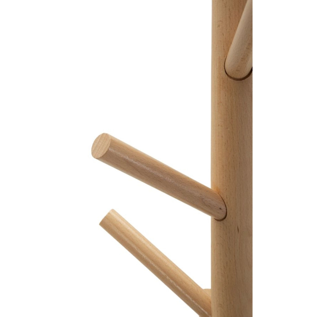 Appendiabiti da terra Tree con base in marmo e dettagli in legno di faggio