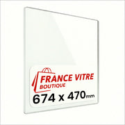 674 x 470 x 4 mm - Vetro per stufa a legna - vetro camino di ricambio - vetro per caminetto resistente al fuoco - France Vitre