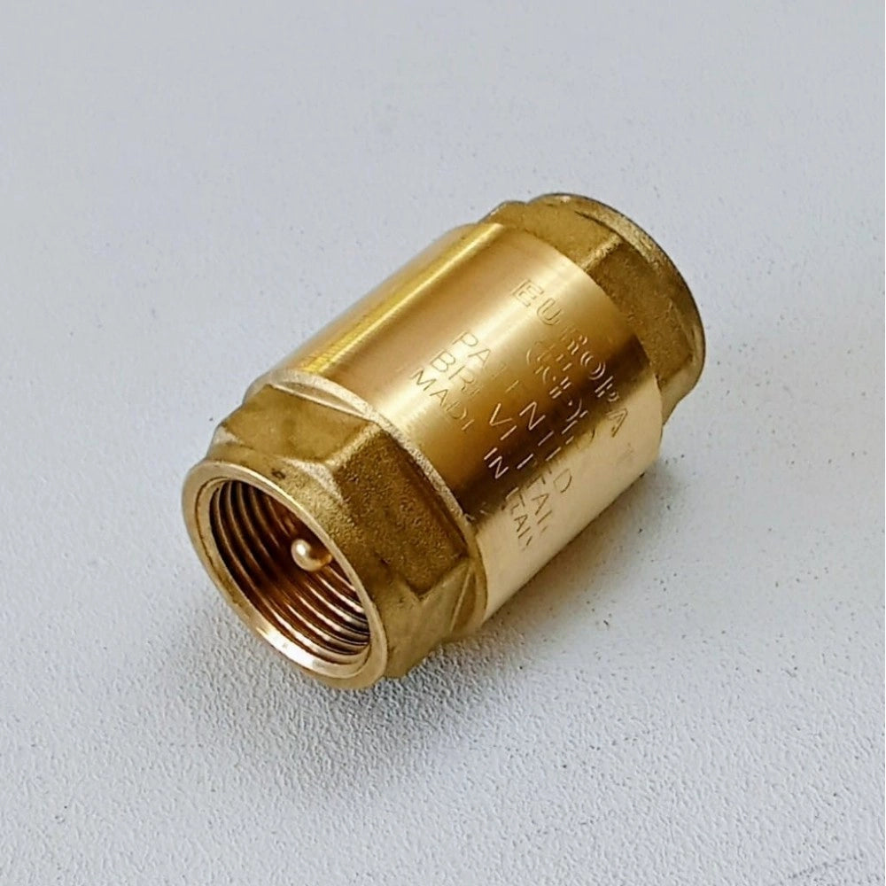 Valvola di ritegno europa ff in ottone da 1/2 otturatore in ottone