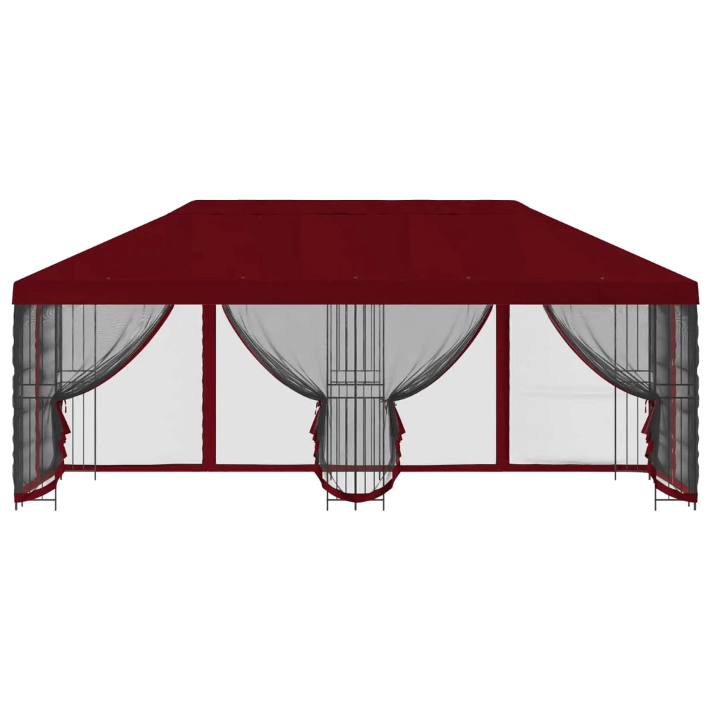 Gazebo con pareti laterali 6 x 3 m Borgogna 3376004