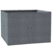 Pavillon da giardino 4 paroi rigido protezione pioggia vento sole ¨C zephmum ¨C grigio 300x300 cm