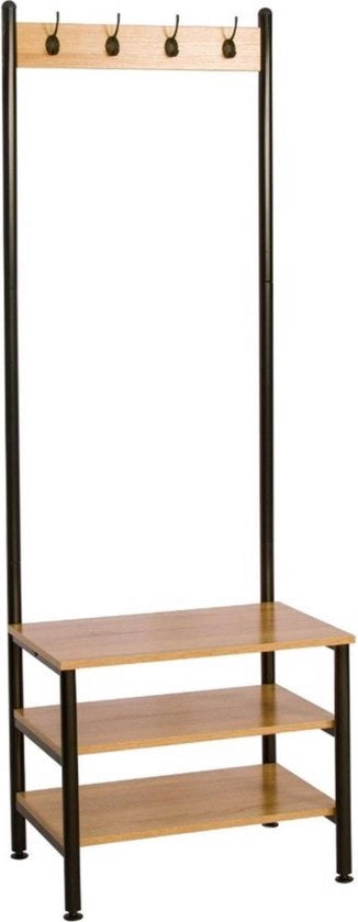 Armadio con ripiano per scarpe - comoda cassettiera - costruzione in legno robusta - moderno e pratico - mobile da ingresso stile - dimensioni 60x37,5x175,5 cm