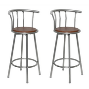 Sgabelli da Bar Set 2 pz in Acciaio Marroni cod mxl 66079