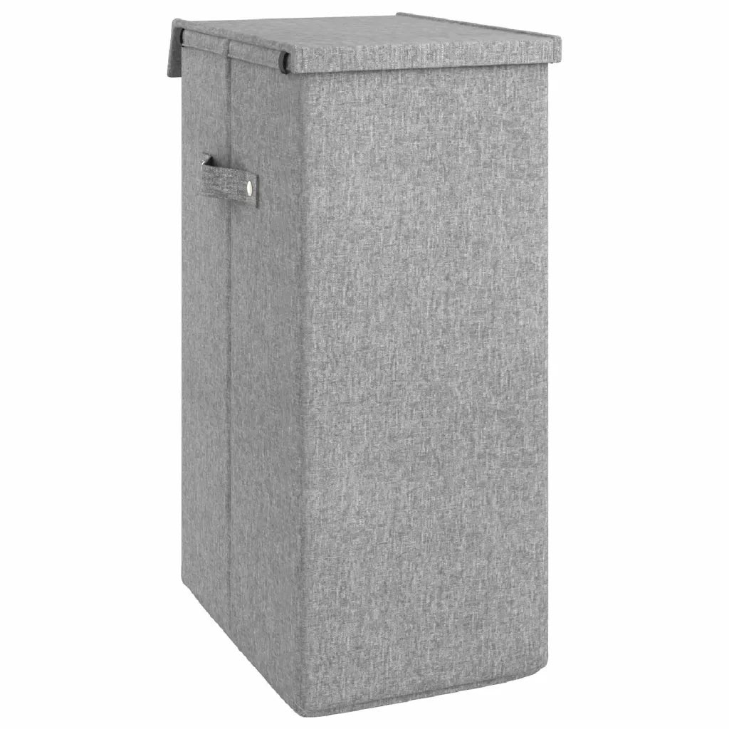 Cesto Biancheria Pieghevole Grigio 26x34,5x59,5 cm Lino Finto 351039