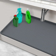 Mattonella impermeabile per la zona sotto il gabinetto, 28 "x 19" mattonella in silicone, protezione per la zona sotto il gabinetto e protezione per la cucina, protezione per la vasca da bagno, colore grigio