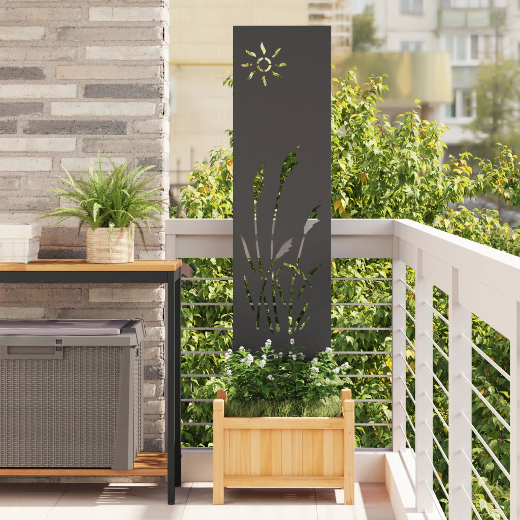 vidaXL Pannello Decorativo da Giardino Altro Nero 32 x 140 cm