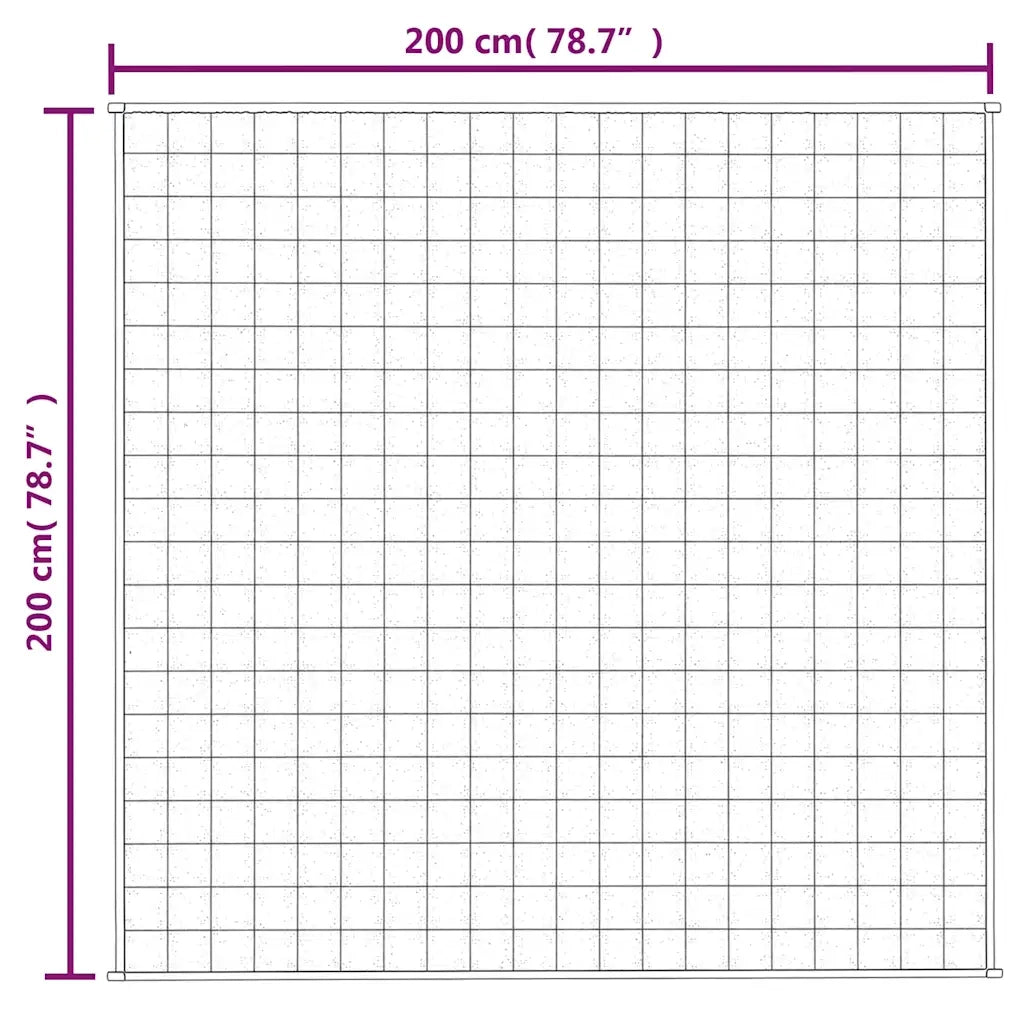 Coperta Ponderata Grigia 200x200 cm 9 kg Tessuto 350778