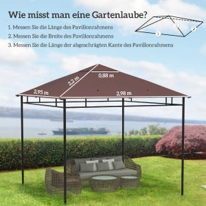 COPERTURA PER GAZEBO 298x295 cm Poliestere Coffee