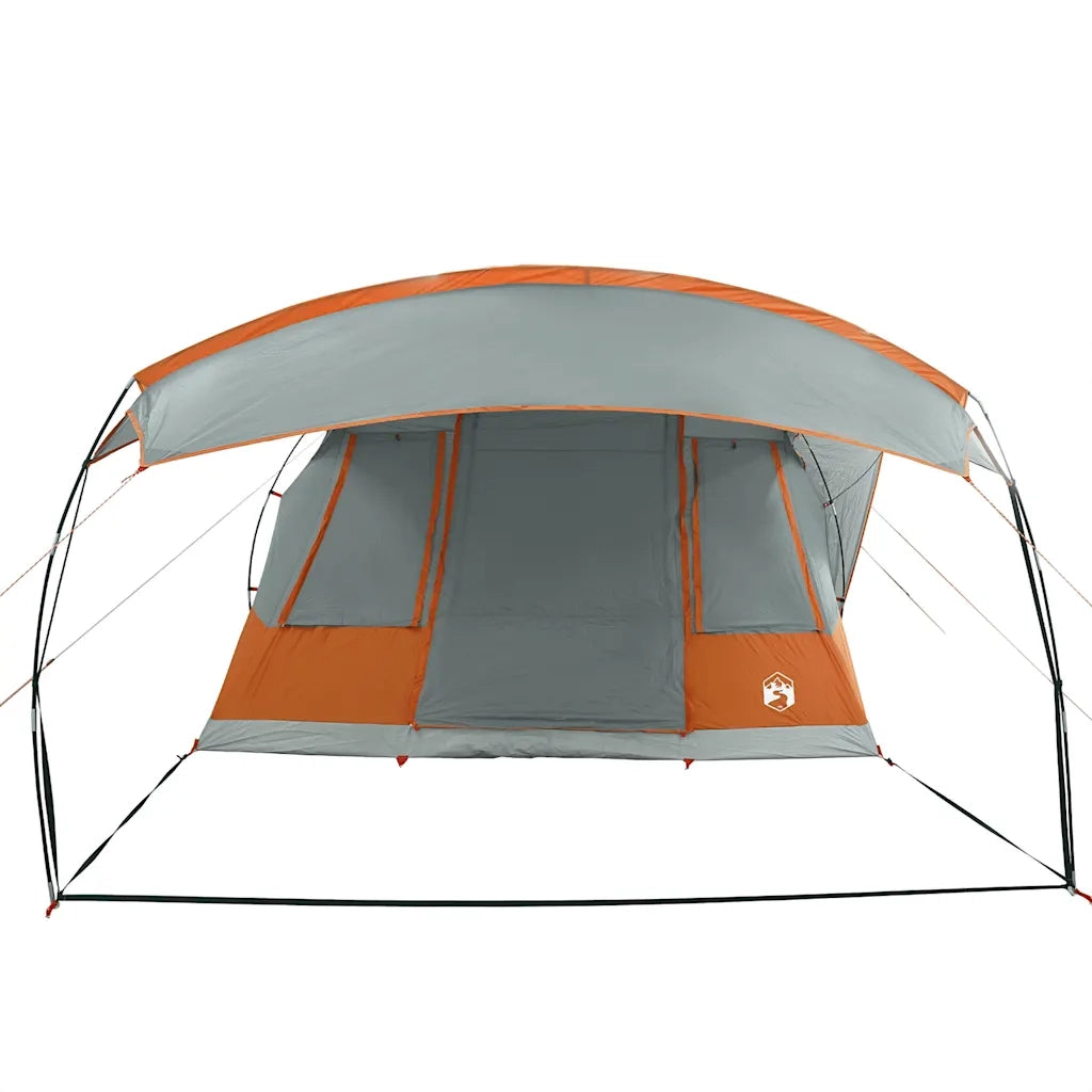 vidaXL Tenda da Campeggio a Tunnel per 5 Persone Grigio e Arancione