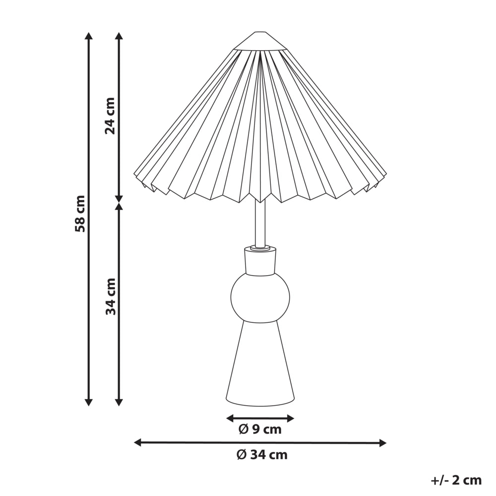 Lampada da tavolo in carta beige e legno di mango per soggiorno e camera da letto stile moderno e contemporaneo
