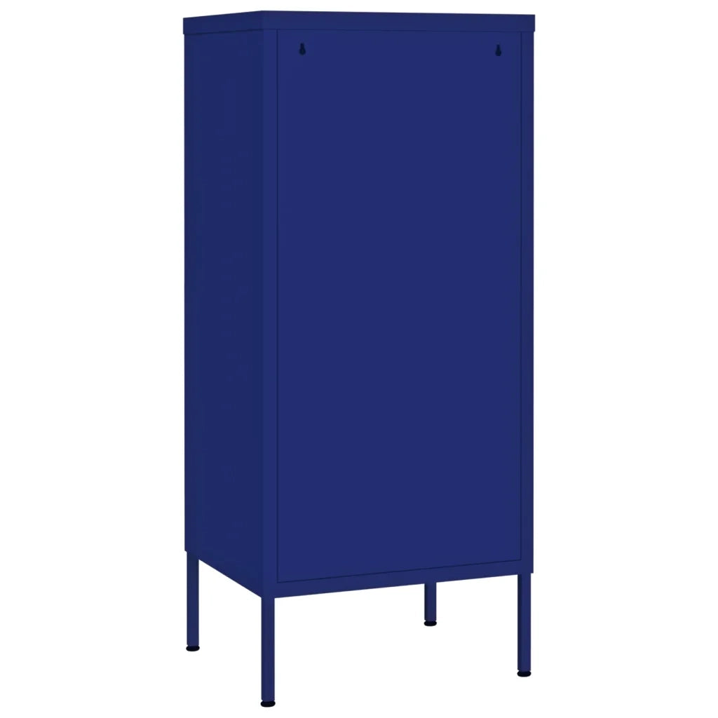 Robusto mobile contenitore da 42,5 x 35 x 101,5 cm con 2 ripiani regolabili stile sala da pranzo acciaio blu navy 02_0046878