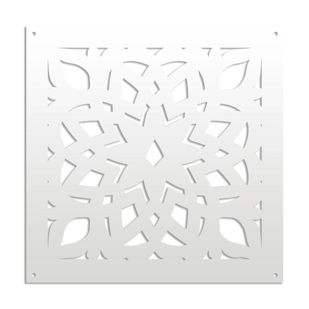 BOLERO - Pannello in PVC traforato - Parasole Misura: 48x48 cm, Colore: bianco