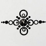 Trade Shop - Orologi Da Parete Adesivo Orologio Moderno Effetto Specchio Con Cerchi Forma Piu -