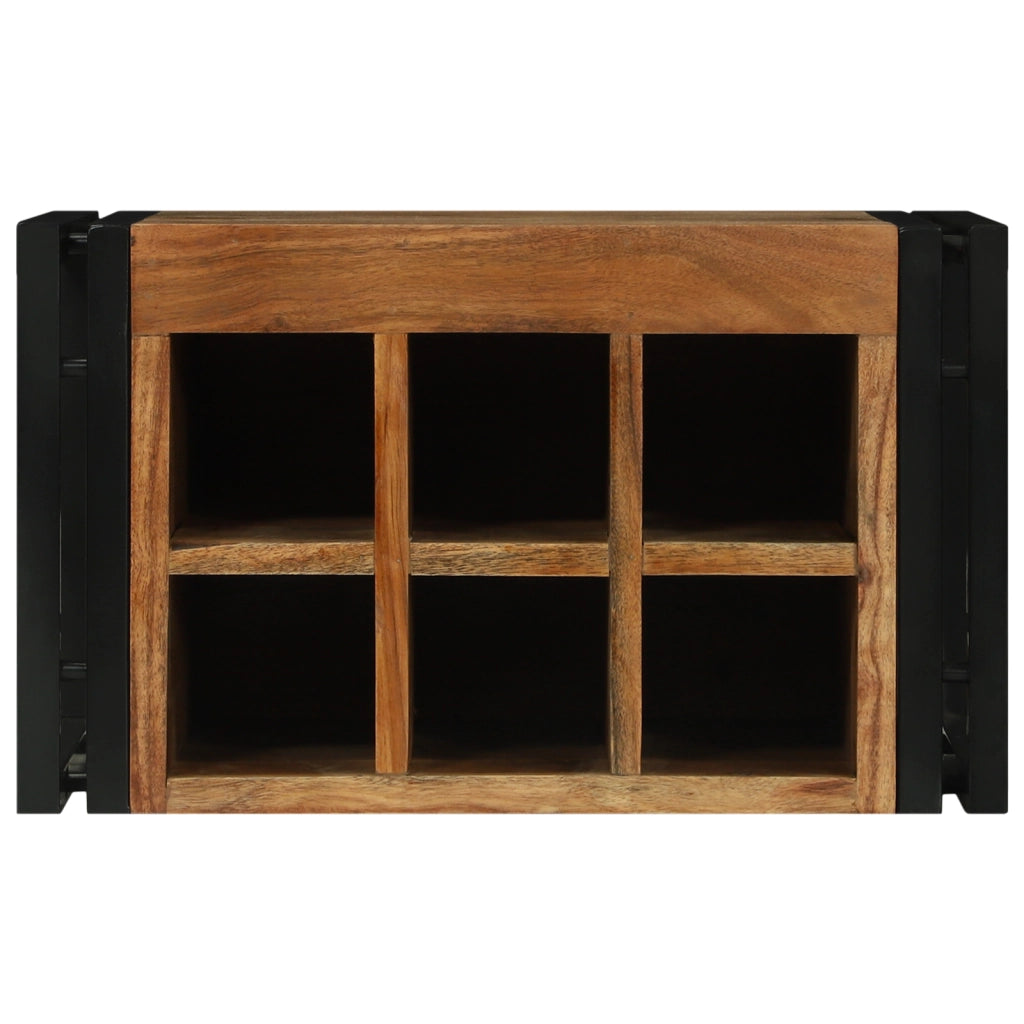 Portabottiglie 46x35x27.5 cm Legno Massello di Acacia