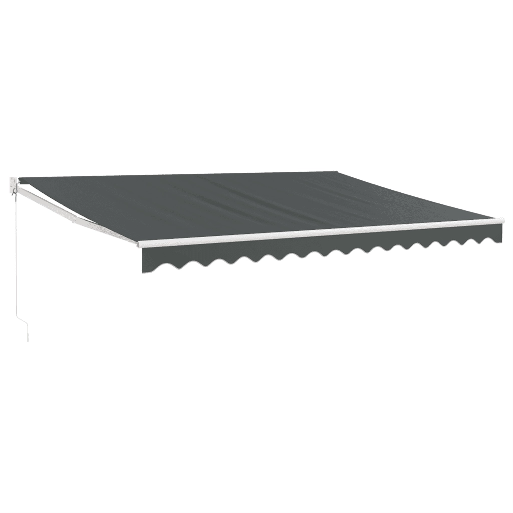 Tenda da Sole Retrattile Antracite 4x3 m in Tessuto e Alluminio