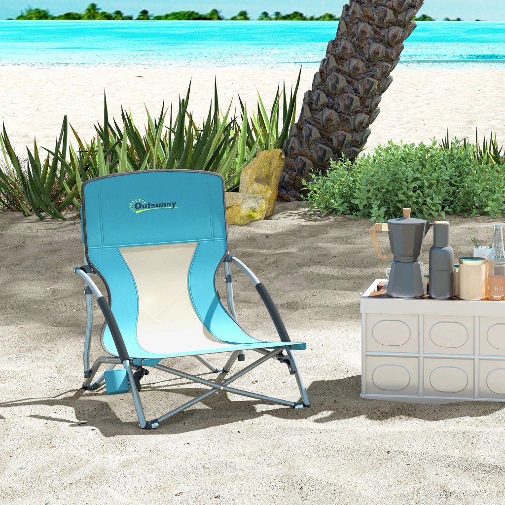 Sedia da spiaggia pieghevole ¨C zephmum ¨C blu 58x55x62 cm