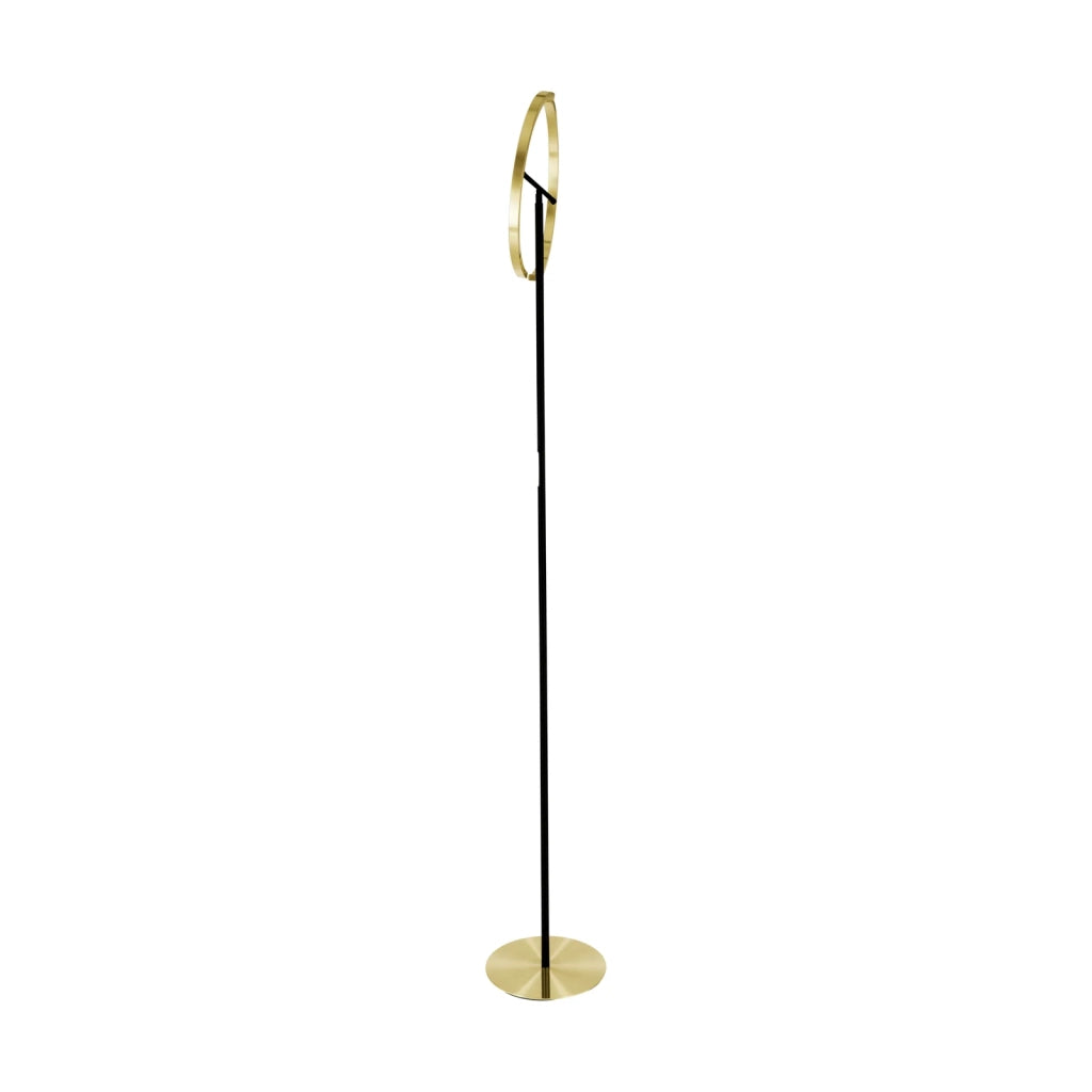 Piantana Industrial Minimal Castelpoto Acciaio Ottone 2 Luci Led 8,8W 2000Lm