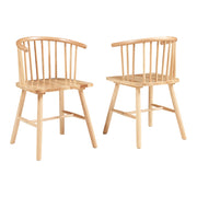 Set Stami di 2 Sedie da Sala Pranzo - Naturale [en.casa]