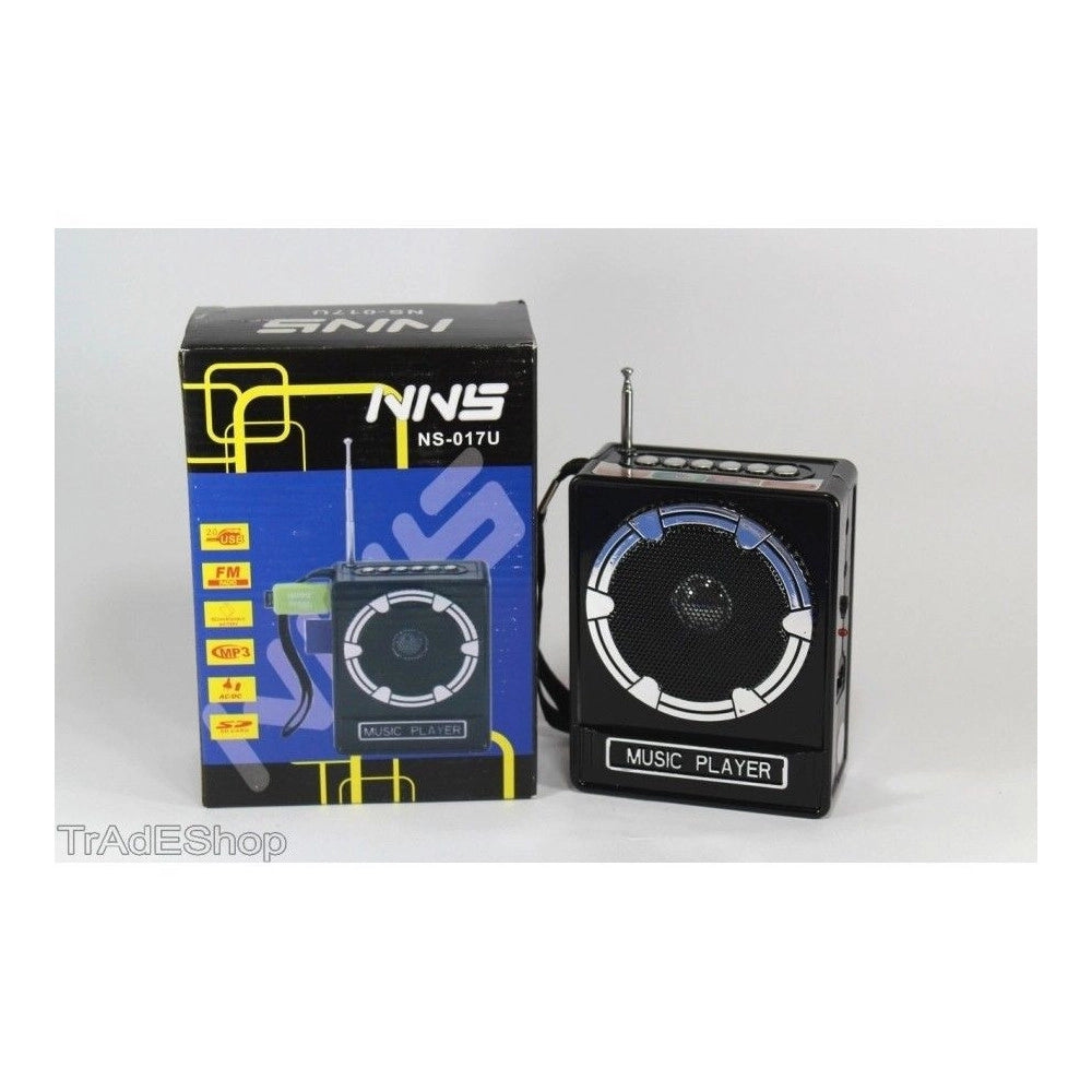 Trade Shop - Cassa Speacker Portatile Con Radio Fm Porta Usb Lettore Scheda Sd Uscita Aux Mp3 -